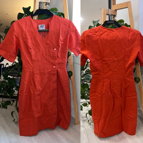 JRT by Newport News front button dress - Picture 3 of 9